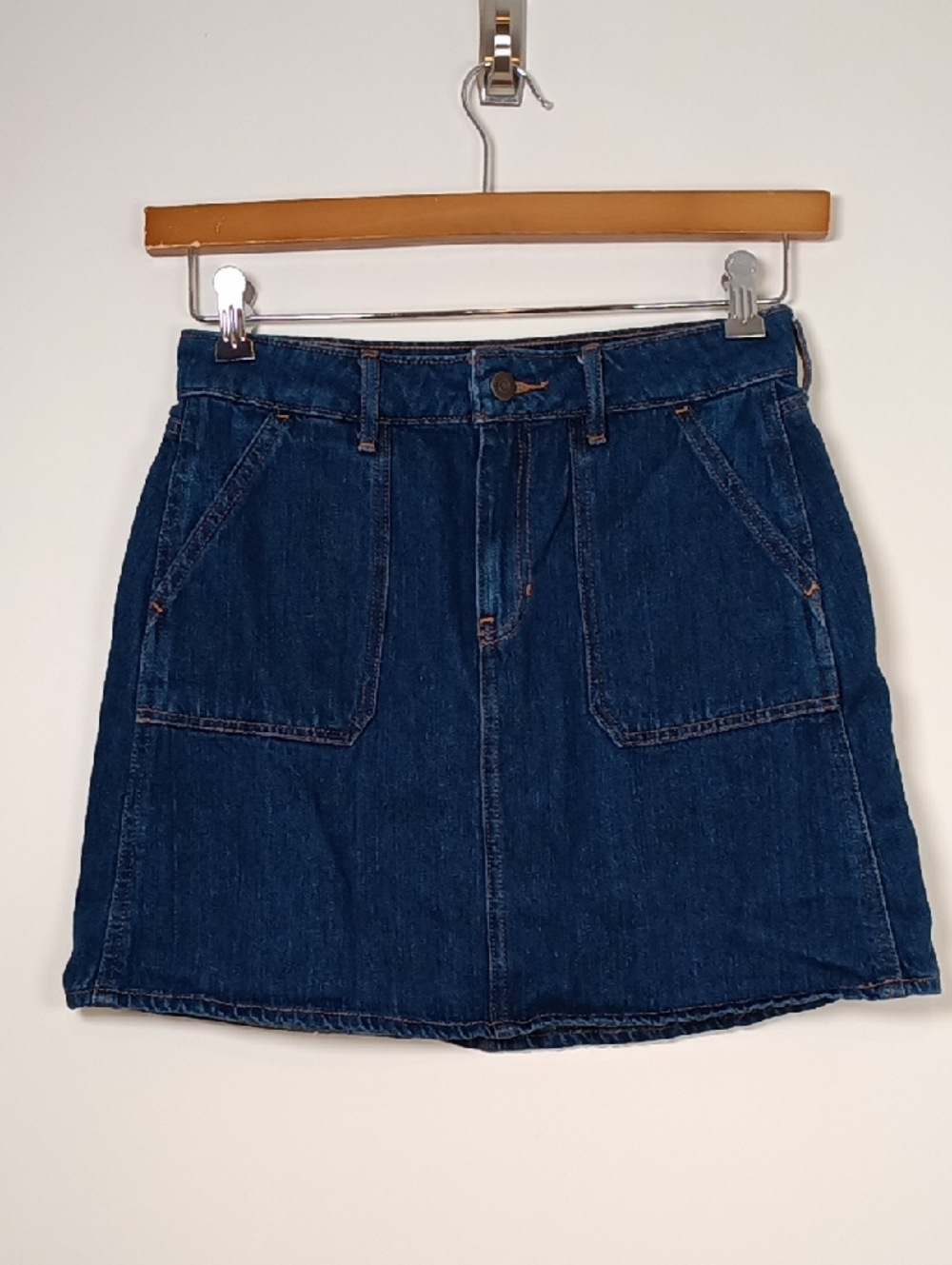 Old Navy 100% Cotton Denim Dark Mission Bay Mini Skirt Size 2